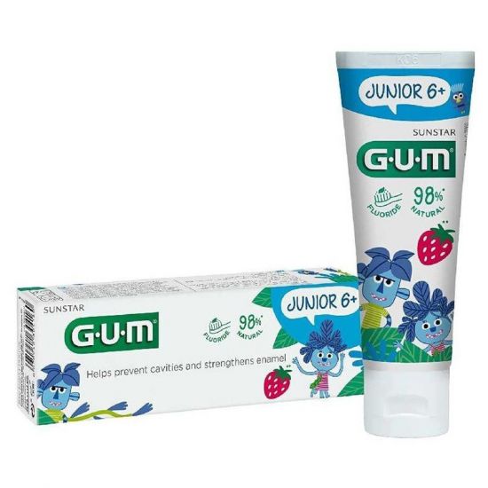 Gum 3004 Junior 7+ Οδοντόκρεμα για Παιδιά 7-12 Ετών με Γεύση Φράουλα, 50ml