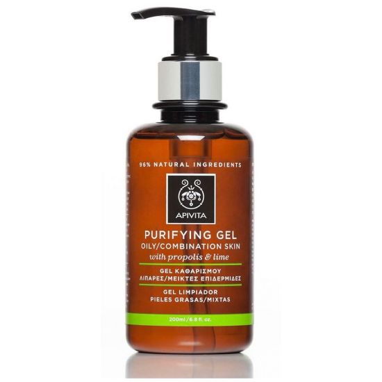 Apivita Purifying Gel for Oily/Combination Skin with Propolis & Citrus, 200ml