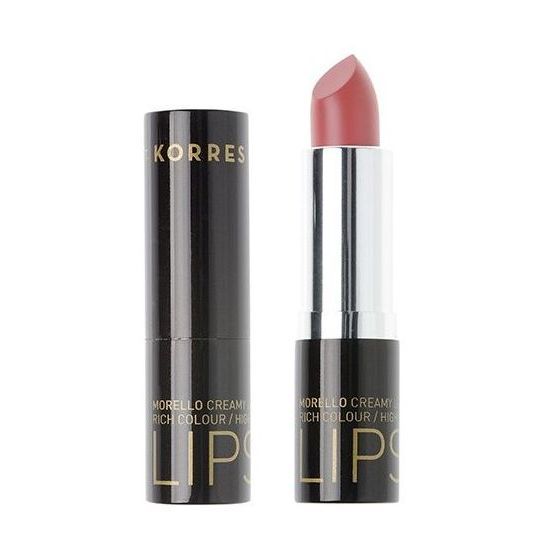 Korres Morello Creamy Lipstick No 16 Ζεστό Ροζ, Σταθερό-Λαμπερό Αποτέλεσμα 3,5 gr
