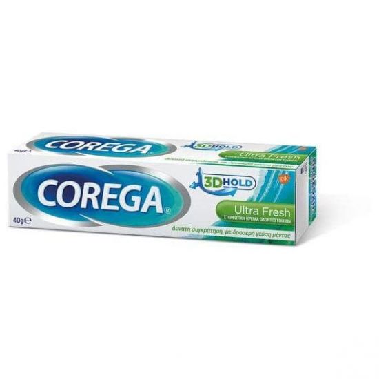 Corega 3D Hold Ultra Fresh Στερεωτική Κρέμα Οδοντοστοιχιών, 40gr
