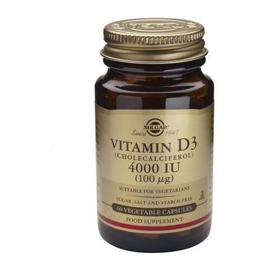 Solgar Vitamin D3 4000 IU / 100μg, 60caps