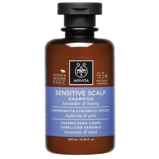 Apivita Sensitive Scalp Shampoo With Lavender & Honey, 250ml