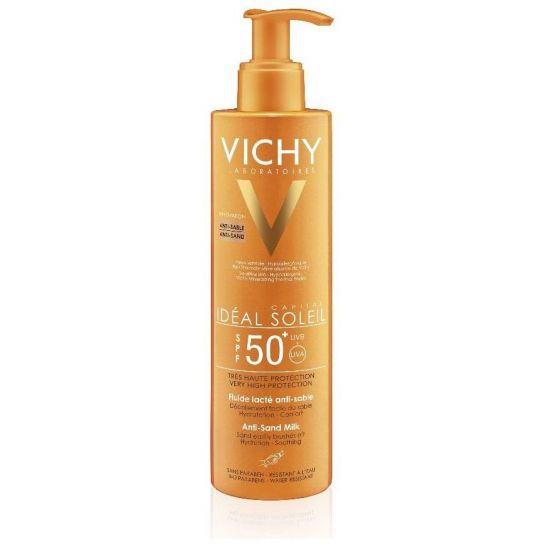 Vichy Ideal Soleil SPF50 Αντηλιακό Γαλάκτωμα για Πρόσωπο/Σώμα Κατά της Άμμου 200ml