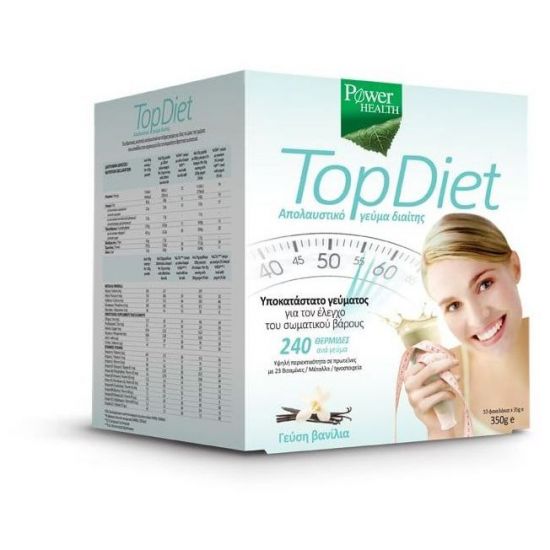 Power Health Top Diet, Υποκατάστατο Γεύματος για τον Έλεγχο Σωματικού Βάρους με Γεύση Βανίλια 350gr