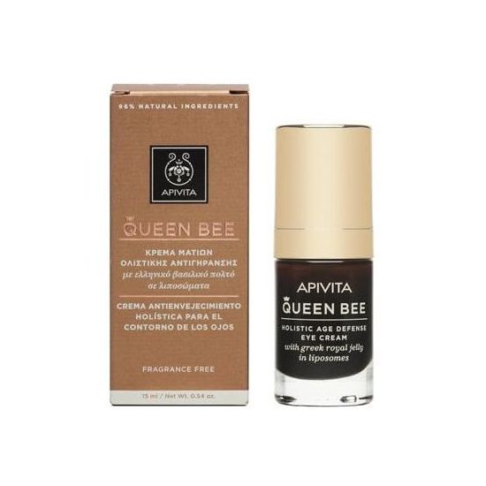 Apivita Queen Bee Eye Cream with Greek Royal Jelly in Liposomes, 15ml