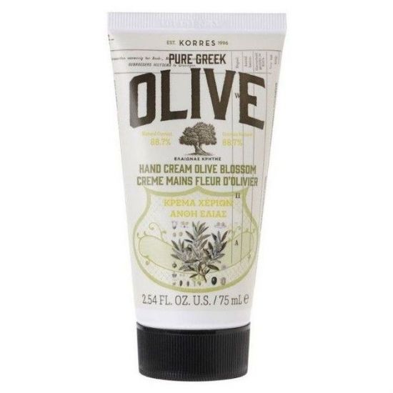 Korres Olive, Ενυδατική μη Λιπαρή Κρέμα Χεριών με Άνθη Ελιάς 75ml