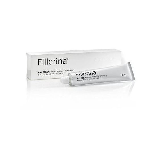 Fillerina Day Cream SPF15 Κρέμα Ημέρας για το γέμισμα των Ρυτίδων σε όλο το πρόσωπο & το λαιμό, Βαθμός 1, 50ml