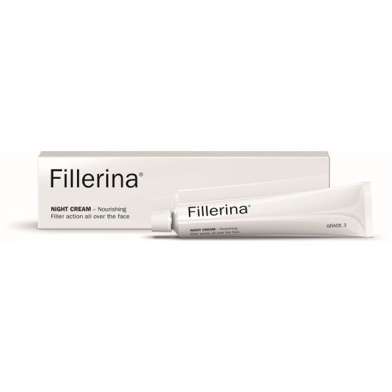 Fillerina Night Cream Κρέμα Νυκτός για το γέμισμα των Ρυτίδων σε όλο το πρόσωπο & το λαιμό, Βαθμός 3, 50ml