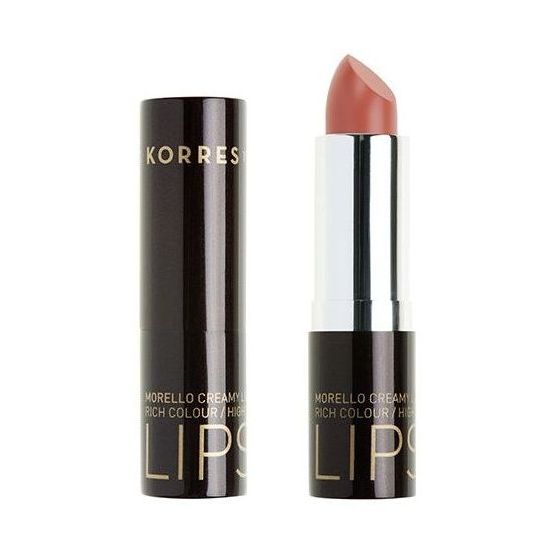 Korres Morello Creamy Lipstick No 03 Ζεστό Μπεζ, Σταθερό-Λαμπερό Αποτέλεσμα 3,5 gr