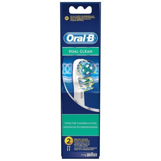 OralB Dual Clean Ανταλλακτικά Βουρτσάκια, 2τμχ