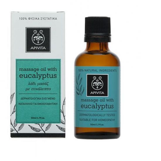 Apivita Natural Oil Massage Oil Eucalyptus, 50ml