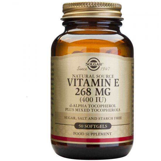 Solgar Vitamin E 268mg (400IU), 50softgels