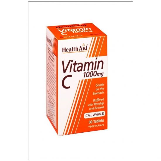 Health Aid Vitamin C 1.000mg Chewable, 30 Μασώμενα Δισκία