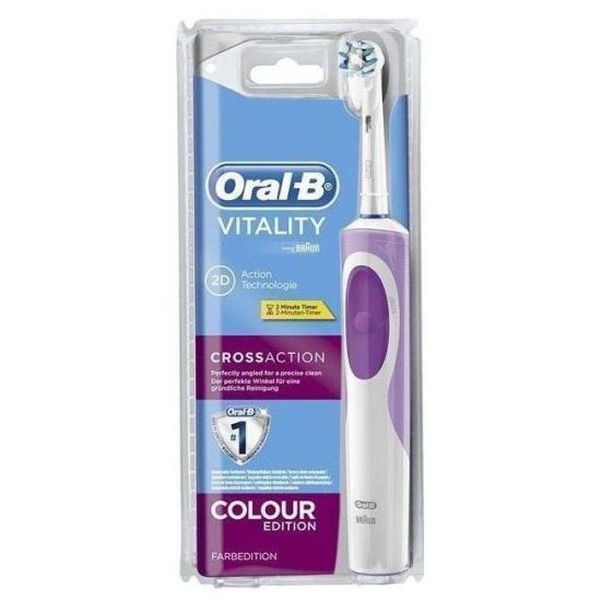 Oral-B Vitality Cross Action Colour Edition 2D Ηλεκτρική Οδοντόβουρτσα Ροζ, 1τμχ