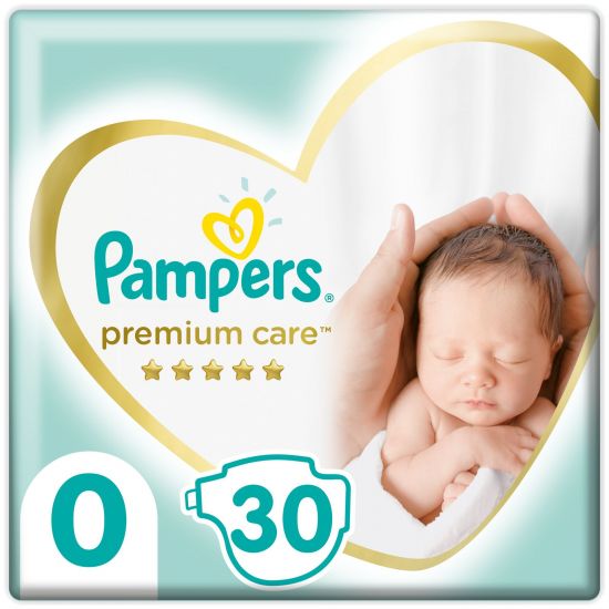 Pampers Premium Care Πάνες No0 (1-2,5kg), 30τμχ
