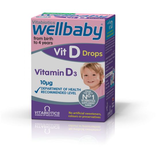 Vitabiotics Wellbaby Vit D drops Vitamin D3 10mg, 30ml