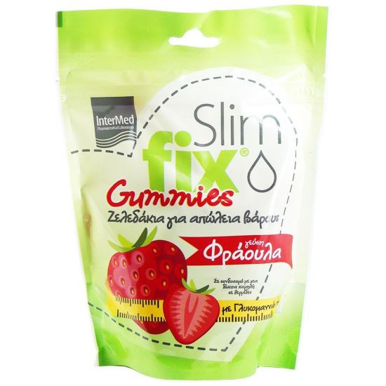 Intermed Slim Fix Gummies Ζελεδάκια για Απώλεια Βάρους με Γλουκομανάνη Γεύση Φράουλα 42τμχ