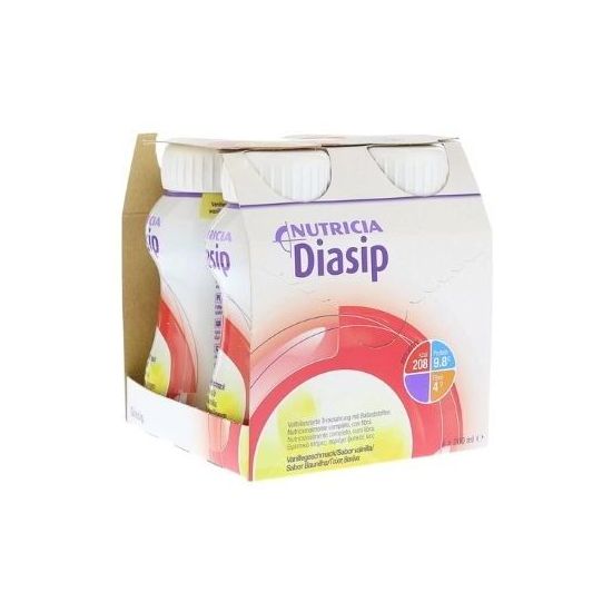 Nutricia Diasip, Πόσιμο σκεύασμα για διαβητικούς ασθενείς, με γεύση βανίλια, 4x200ml
