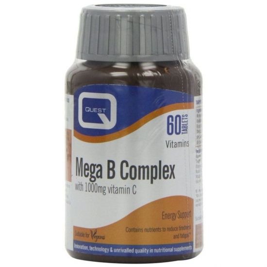 Quest Mega B Complex & 1000mg Vitamin C, 60tabs