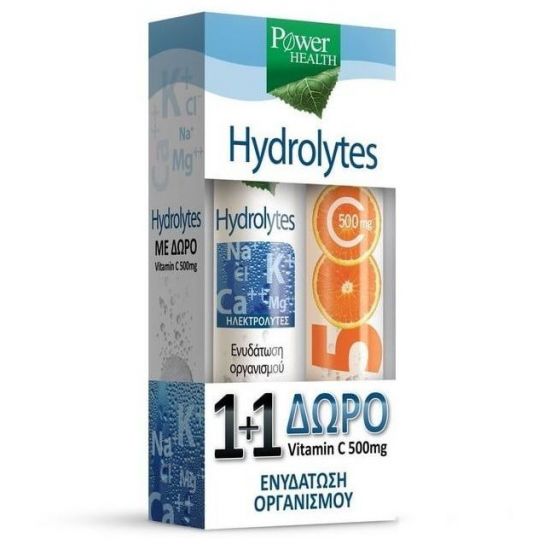 Power Health Promo Hydrolytes με Γεύση Λεμόνι 20Tabs & ΔΩΡΟ Vitamin C 500mg 20Tabs