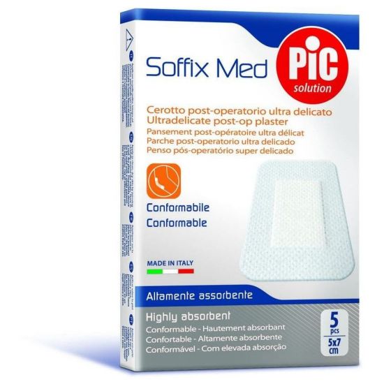 Pic Solution Soffix Med Post-op Plaster (10 x 15cm) Μετεγχειρητικό Αυτοκόλλητο Τσιρότο, 5 τεμάχια