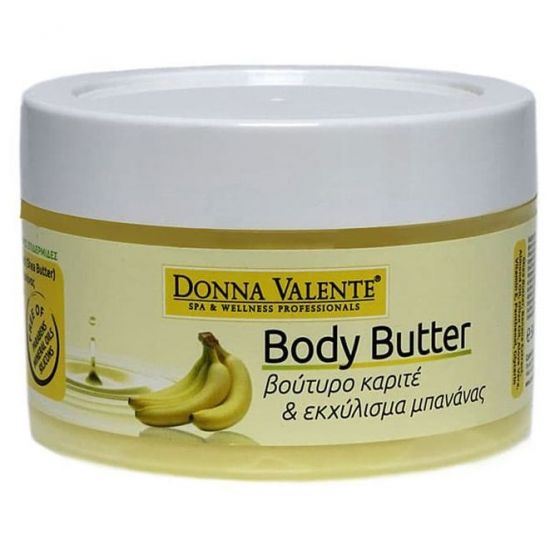 Donna Valente Body Butter, Βούτυρο Καριτέ & Εκχύλισμα Μπανάνας, 500ml