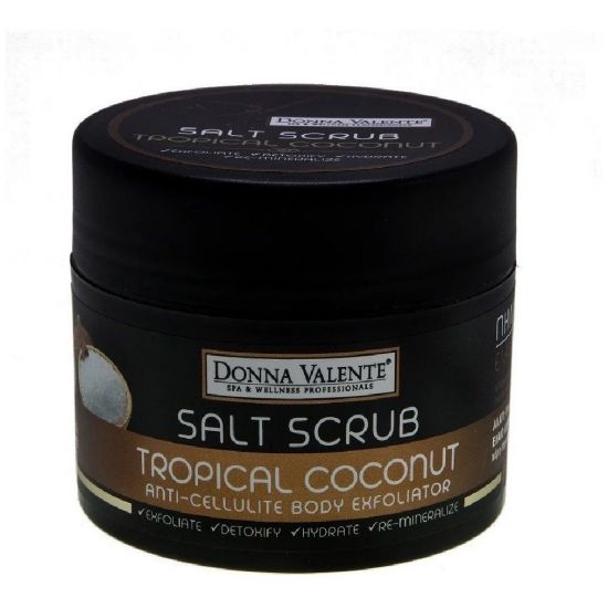 Donna Valente Salt Scrub Tropical Coconut Body Exfoliator, 600gr