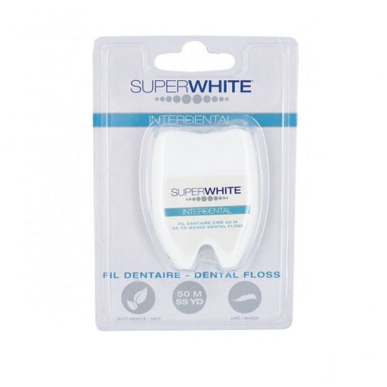 Super White Interdental Floss, 50m