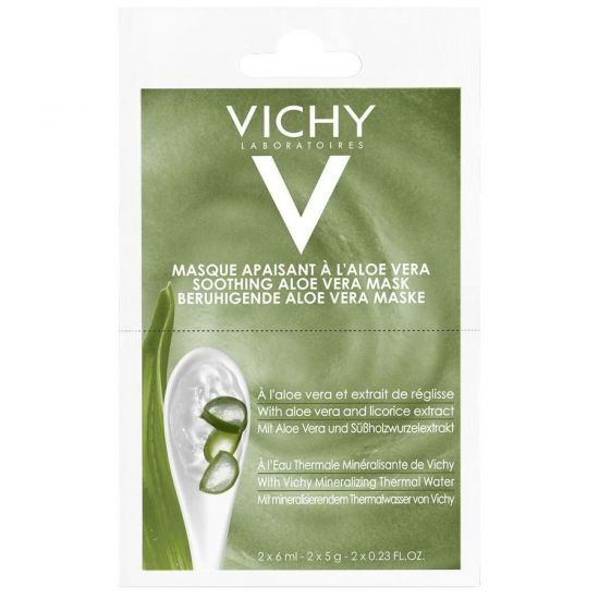 Vichy Soothing Aloe Vera Mask Καταπραυντική Μάσκα Προσώπου, 2x6ml