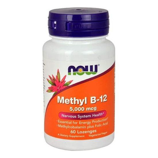 Now Methyl B12 5000 mcg (Methylcobalamin), 60 lozenges