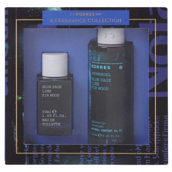 Korres Box A Fragrance Collection Blue Sage Eau De Toilette, 50ml + ΔΩΡΟ Showergel, 250ml