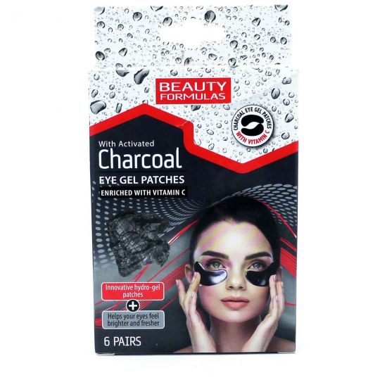 Beauty Formulas With Activated Charcoal Eye Gel Patches, 6 Ζευγάρια