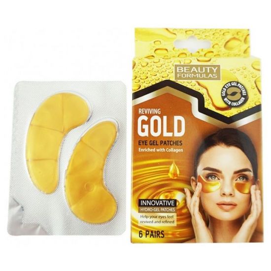 Beauty Formulas Reviving Gold Eye Gel Patches, 6 Ζευγάρια