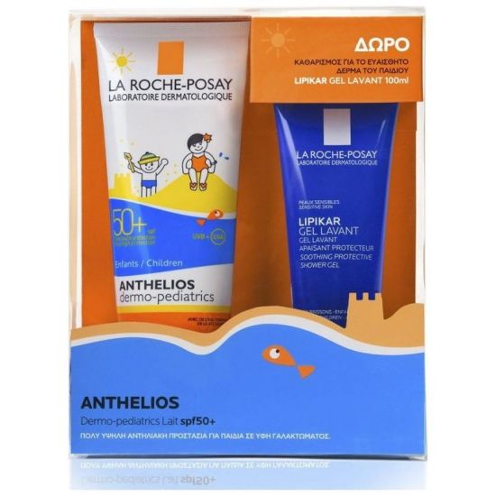 La Roche Posay Promo Anthelios Dermo-Pediatrics Lait, 250ml & ΔΩΡΟ Lipikar Gel Lavant, 100ml