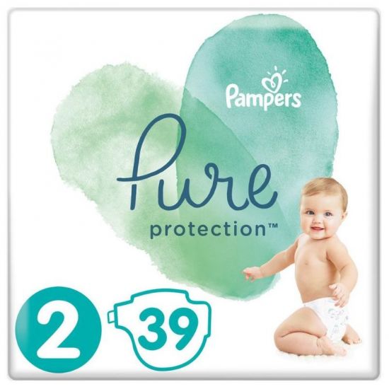 Pampers Pure Protection No2 (4-8kg), 39τμχ