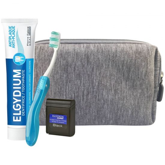 Elgydium Dental Travel Kit Γκρι Νεσεσέρ