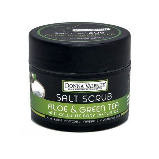 Donna Valente Salt Scrub Aloe & Green Tea, 250gr