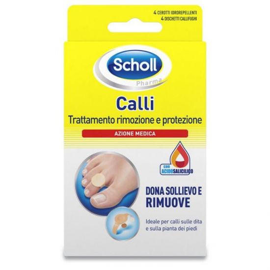 Scholl Calli Επιθέματα Αφαίρεσης Κάλων με Σαλικυλικό Οξύ, 4τμχ