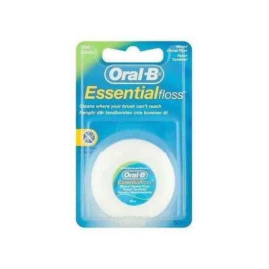 Oral-B Essential Floss Waxed Mint, 50m