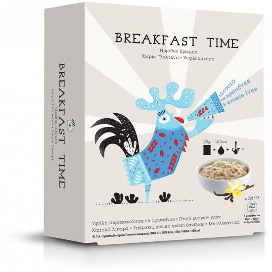 Power Health Breakfast Time Νιφάδες Βρώμης, 5x25gr