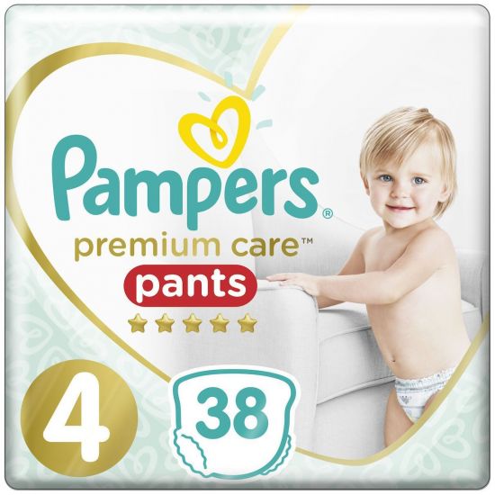 Pampers Premium Care Pants Jumbo Pack Πάνες No4 (9-15Kg) 1+1, 2x38τμχ