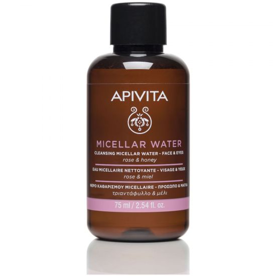 Apivita Cleansing Micellar Water for Face & Eyes Rose & Honey, 75ml
