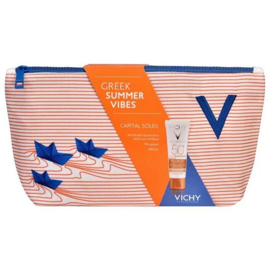 Vichy Ideal Soleil Αντιηλιακή Κρέμα για Κηλίδες με Χρώμα SPF50+ & Δώρο Νεσεσέρ, 50ml