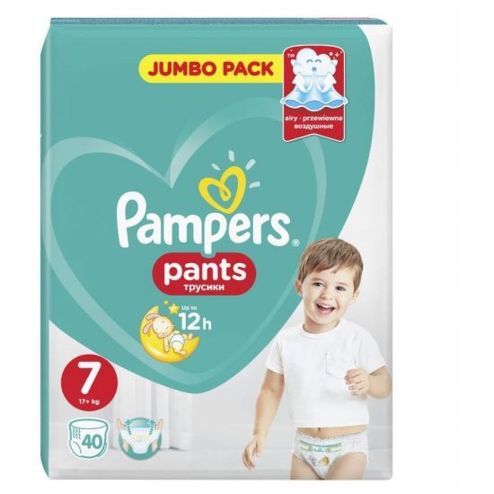 Pampers Pants Πάνες Jumbo Pack No.7 (17+kg), 40τμχ
