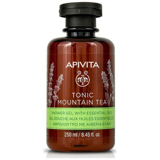 Apivita Tonic Mountain Tea Shower Gel with Essential Oils, 250ml