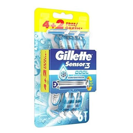 Gillette Sensor 3 Cool, 4+2τμχ