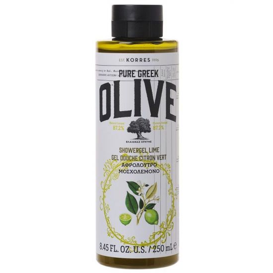 Korres Pure Greek Olive Showergel Lime Αφρόλουτρο Μοσχολέμονο, 250ml