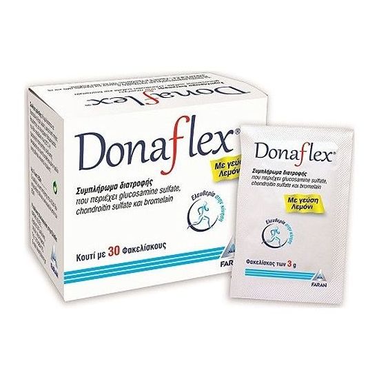 Faran Donaflex, Συμπλήρωμα Διατροφής Για Τη Καλή Λειτουργία Των Αρθρώσεων Με Γεύση Λεμόνι, 30Φακελίσκοι