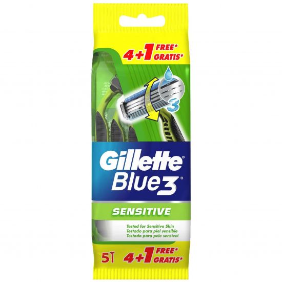 Gillette Blue 3 Sensitive Ξυραφάκια μιας χρήσης, 5τμχ
