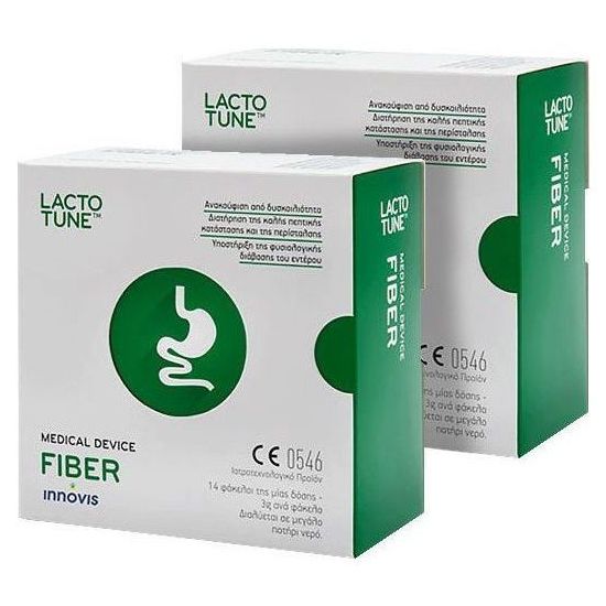 Innovis Lactotune Fiber (1+1) Συμπλήρωμα Διατροφής Προβιοτικών-Πρεβιοτικών κατά της Δυσκοιλιότητας, 2 x 14 φακελίσκοι